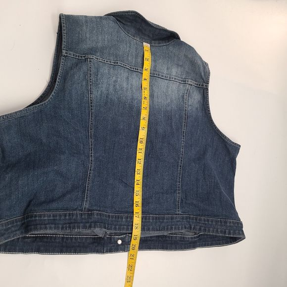 Lane Bryant Denim Button Up Jean Vest Women's Plus Size 26 - Picture 5 of 11